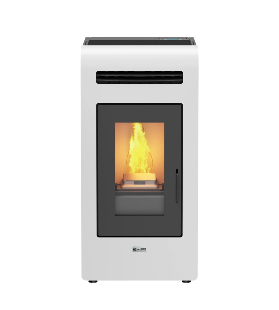 Stufa a stufa canadese a pellet "vancouver 14" bianco 12,9 kw
