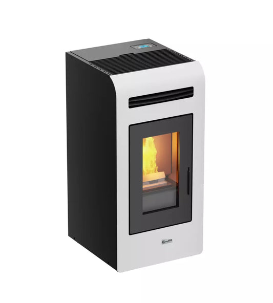 Stufa a stufa canadese a pellet "vancouver 14" bianco 12,9 kw
