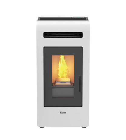 Stufa a stufa canadese a pellet "vancouver 14" bianco 12,9 kw