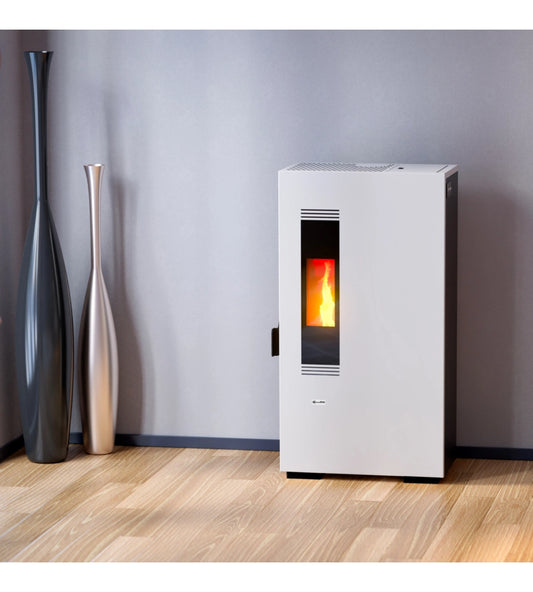 Stufa a stufa canadese slim a pellet "mini 5" bianco 4,4 kw™